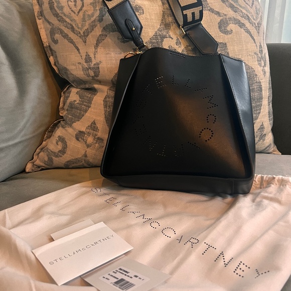 Stella McCartney Handbags - NEW: Stella McCartney Logo Crossbody Bag Black